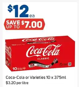 Foodland Coca-Cola or Varieties 10 x 375ml offer