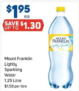 Foodland Mount Franklin Lightly Sparkling Water offer