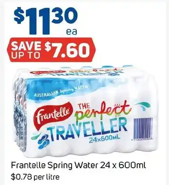 Foodland Frantelle Spring Water 24 x 600ml offer