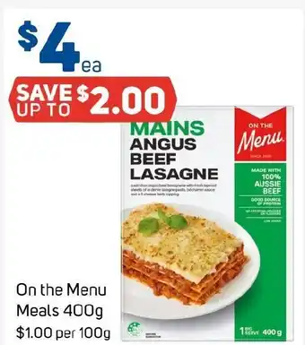 Foodland On the Menu Meals 400g offer