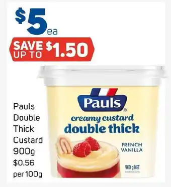 Foodland Pauls Double Thick Custard offer