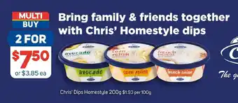 Foodland Chris' Dips Homestyle offer