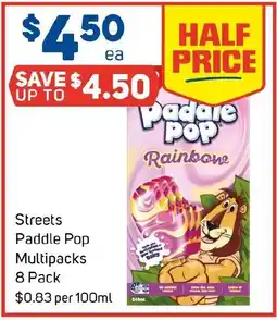 Foodland Streets Paddle Pop Multipacks offer