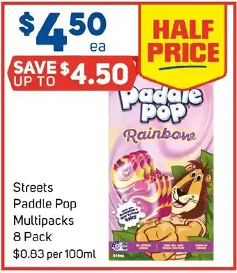 Foodland Streets Paddle Pop Multipacks offer