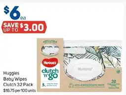 Foodland Huggies Baby Wipes clutch 'n'go offer