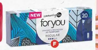 Foodland Community Co For U Regular Tampons offer