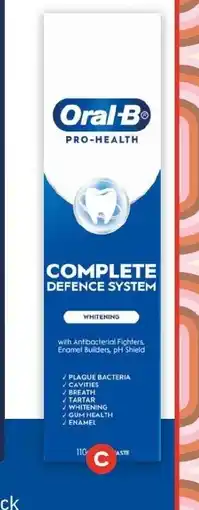 Foodland Oral-B Pro-Health Complete Defence System Whitening offer