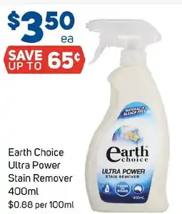 Foodland Earth Choice Ultra Power Stain Remover offer