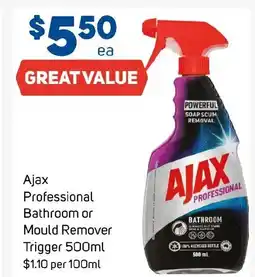 Foodland Ajax Professional Bathroom or Mould Remover Trigger offer