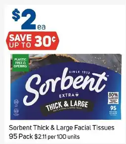 Foodland Sorbent Thick & Large Facial Tissues offer