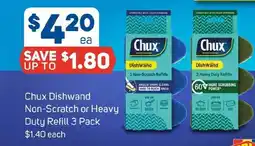 Foodland Chux Dishwand Non-Scratch or Heavy Duty Refill 3 Pack offer