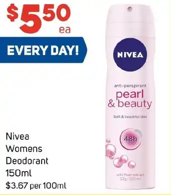 Foodland Nivea Womens Deodorant offer