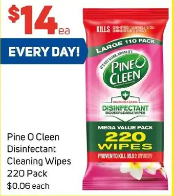 Foodland Pine O Cleen Disinfectant Cleaning Wipes offer