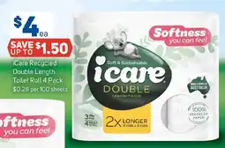 Foodland iCare Recycled Double Length Toilet Roll offer