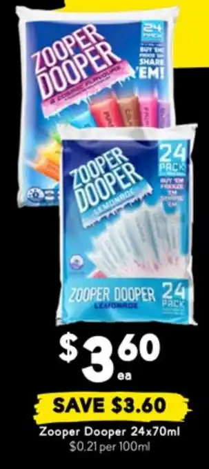 Drakes Zooper Dooper 24x70ml offer