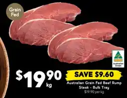 Drakes Australian Grain Fed Beef Rump Steak - Bulk Tray offer