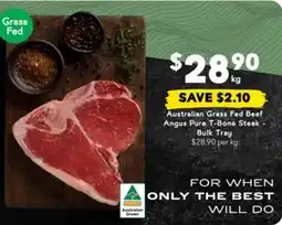 Drakes Australian Grass Fed Beef Angus Pure T-Bone Steak - Bulk Tray offer