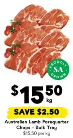 Drakes Australian Lamb Forequarter Chops Bulk Tray offer