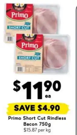 Drakes Primo Short Cut Rindless Bacon offer