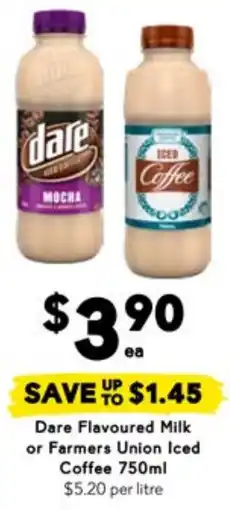 Drakes Dare Flavoured Milk or Farmers Union Iced Coffee offer