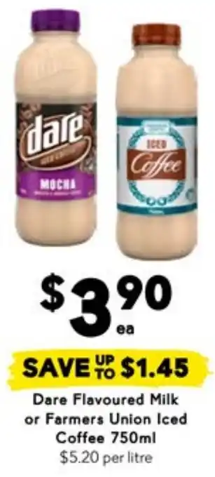 Drakes Dare Flavoured Milk or Farmers Union Iced Coffee offer