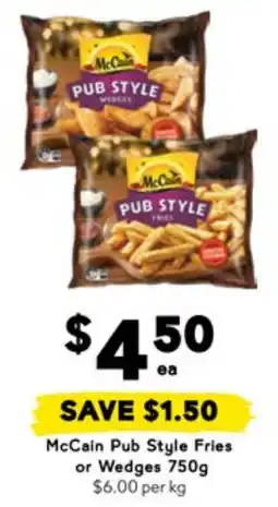 Drakes McCain Pub Style Fries or Wedges offer