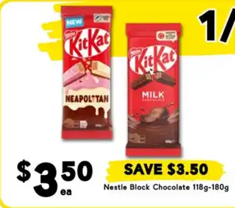 Drakes Nestle Block Chocolate 118g-180g offer