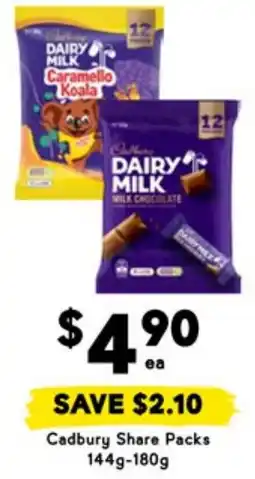 Drakes Cadbury Share Packs offer