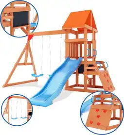 Toymate Backyard Blitz Deluxe Wooden Playcentre offer