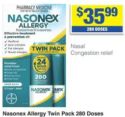 My Chemist Nasonex Allergy Twin Pack 280 Doses offer