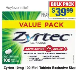 My Chemist Zyrtec Mini Tablets Exclusive Size offer