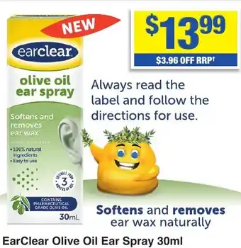 My Chemist EarClear Olive Oil Ear Spray offer