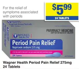 My Chemist Wagner Health Period Pain Relief 275mg offer