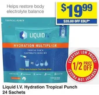 My Chemist Liquid I.V. Hydration Tropical Punch 24 Sachets offer