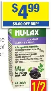 My Chemist Nu-lax Laxative Senna & Prunes Extra Strength offer