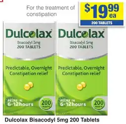 My Chemist Dulcolax Bisacodyl 5mg 200 Tablets offer