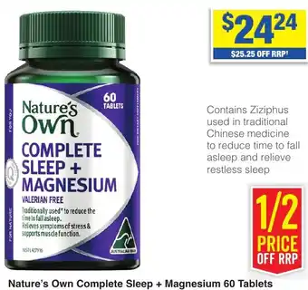 My Chemist Nature's Own Complete Sleep + Magnesium 60 Tablets offer