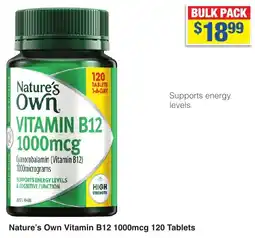 My Chemist Nature's Own Vitamin B12 1000mcg 120 Tablets offer