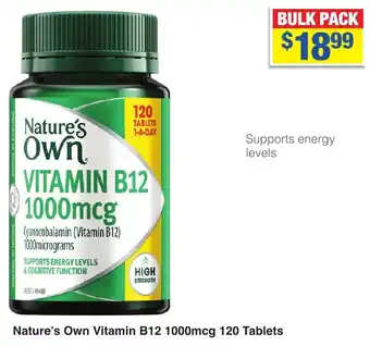 My Chemist Nature's Own Vitamin B12 1000mcg 120 Tablets offer