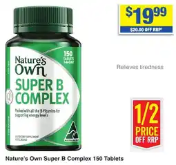 My Chemist Nature's Own Super B Complex 150 Tablets offer