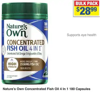 My Chemist Nature's Own Concentrated Fish Oil 4 In 1 180 Capsules offer