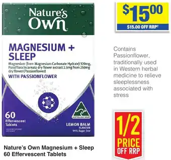 My Chemist Nature's Own Magnesium + Sleep 60 Effervescent Tablets offer