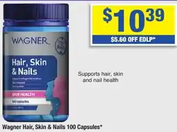 My Chemist Wagner Hair, Skin & Nails 100 Capsules offer