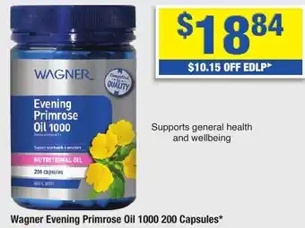 My Chemist Wagner Evening Primrose Oil 1000 200 Capsules offer