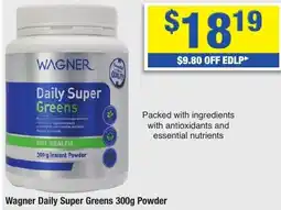 My Chemist Wagner Daily Super Greens 300g Powder offer