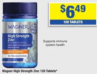 My Chemist Wagner High Strength Zinc 120 Tablets offer