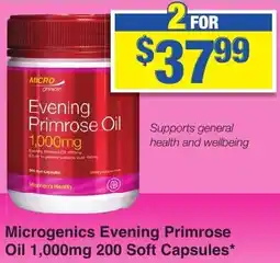 My Chemist Microgenics Evening Primrose Oil 1,000mg 200 Soft Capsules offer