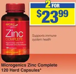 My Chemist Microgenics Zinc Complete 120 Hard Capsules offer