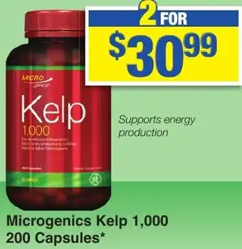 My Chemist Microgenics Kelp 1,000 200 Capsules offer