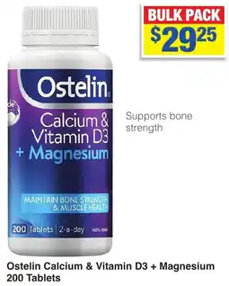 My Chemist Ostelin Calcium & Vitamin D3 + Magnesium 200 Tablets offer